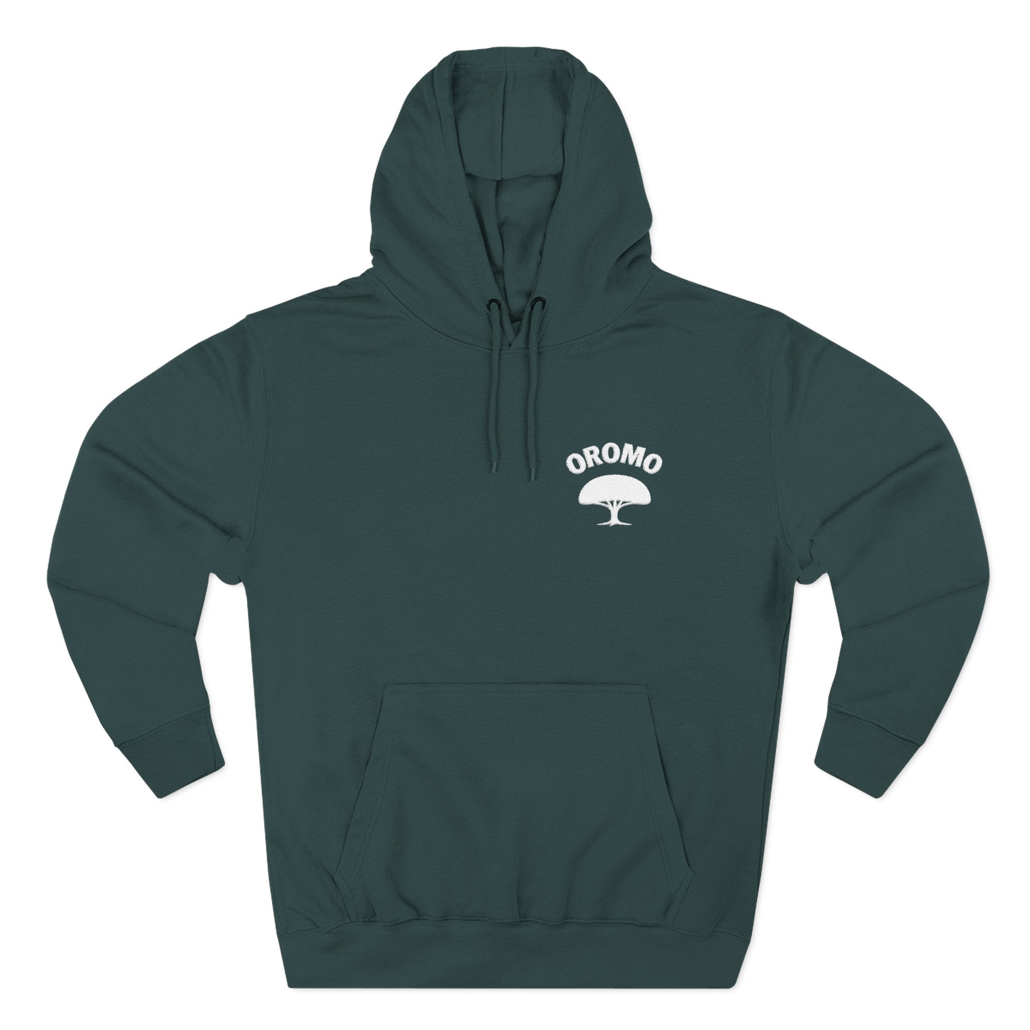Oromo Tree Logo Hoodie — Cozy Fleece Pullover